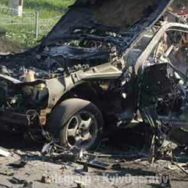 З’явилося відео моменту вибуху автомобіля в Києві