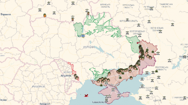 Карта бойових дій в україні